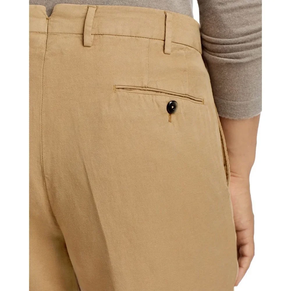 PT Torino Mens Regular Fit Straight Leg Chino Pants 36 Tan IT 52